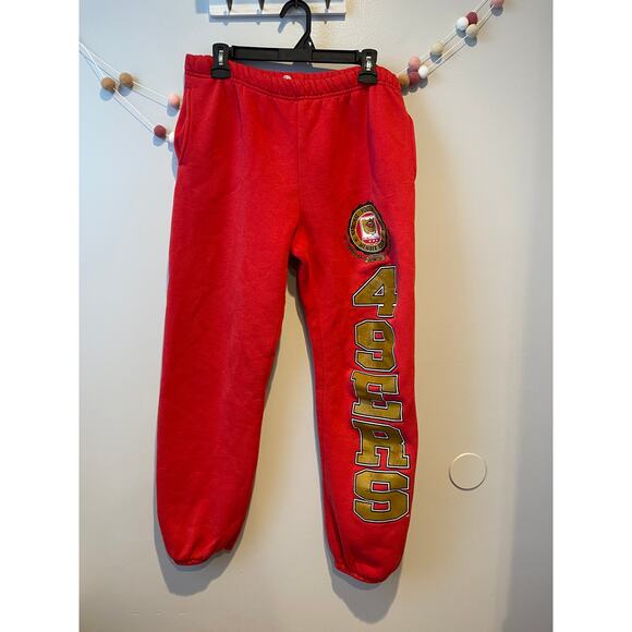 Vintage 1990 San Francisco 49er Nutmeg NFL Member Club Red Sweatpants - Picture 1 of 7